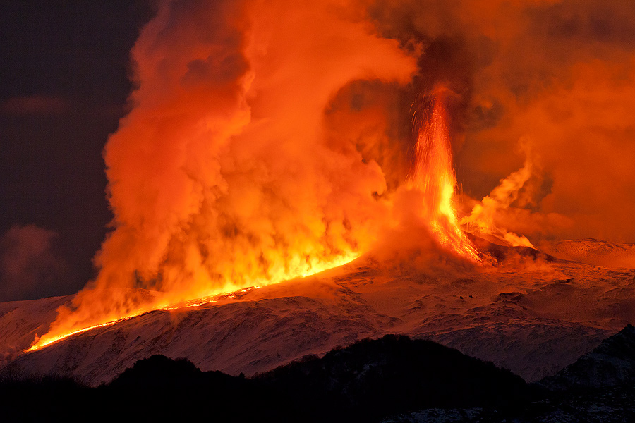 Etna on fire