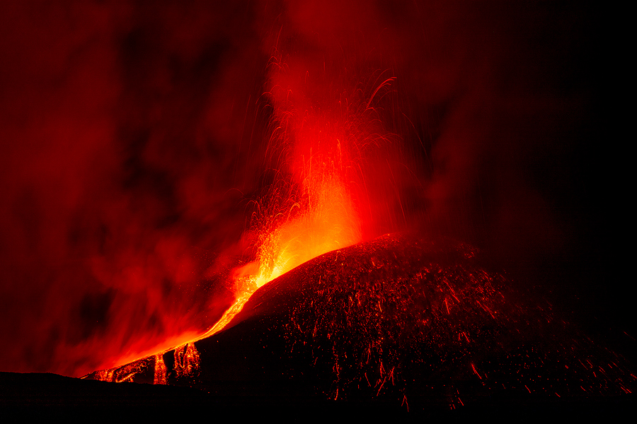 Lava in the night