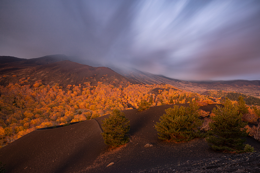 On the edge at sunrise