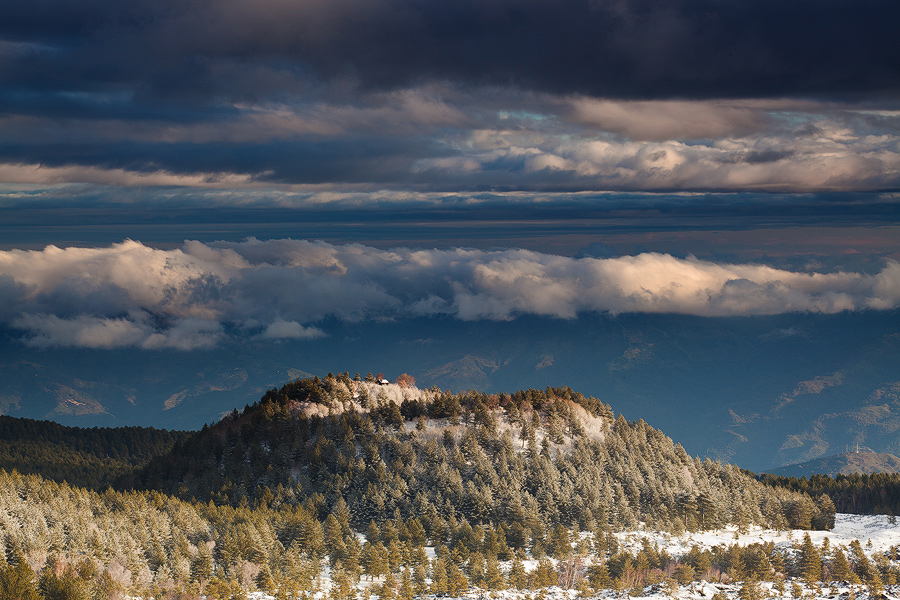 Old crater at dawn