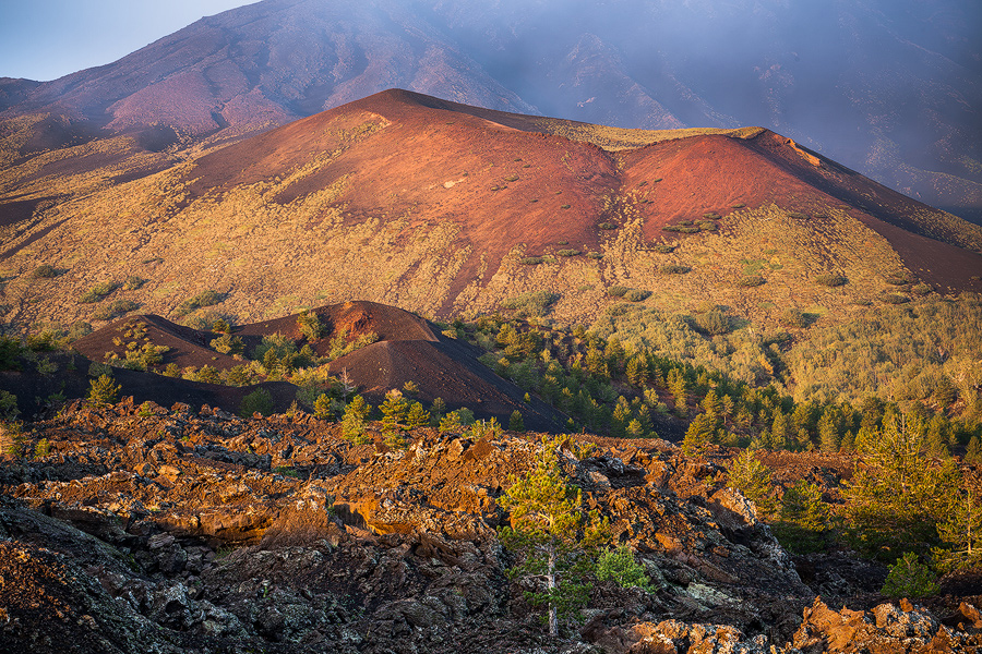 A touch of light on the crater