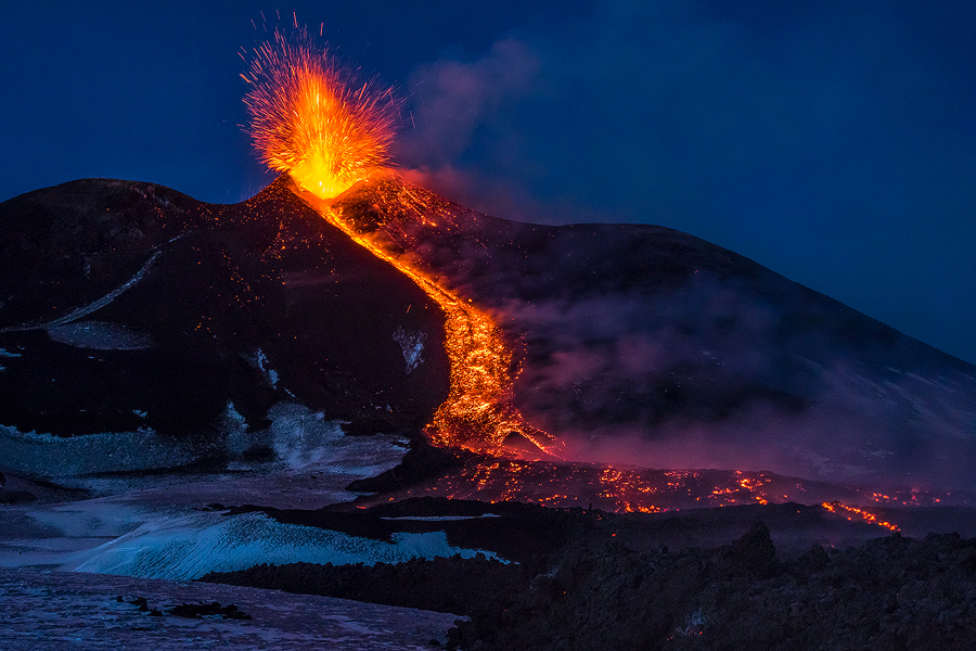 Lava at blue hour